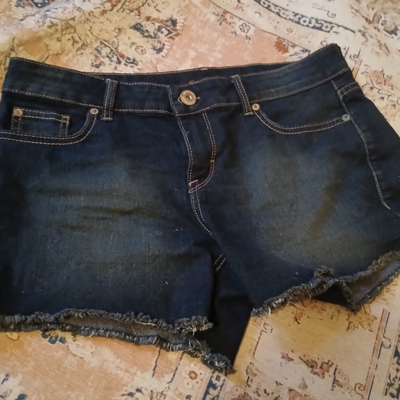 SOLD Jordache Denim Fringed Cutoff Shorts - Picture 2 of 3